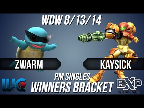 WDW 8/13/14 - Zwarm (Diddy/Squirtle) vs. Kaysick (Pikachu/Samus) PM Singles Bracket
