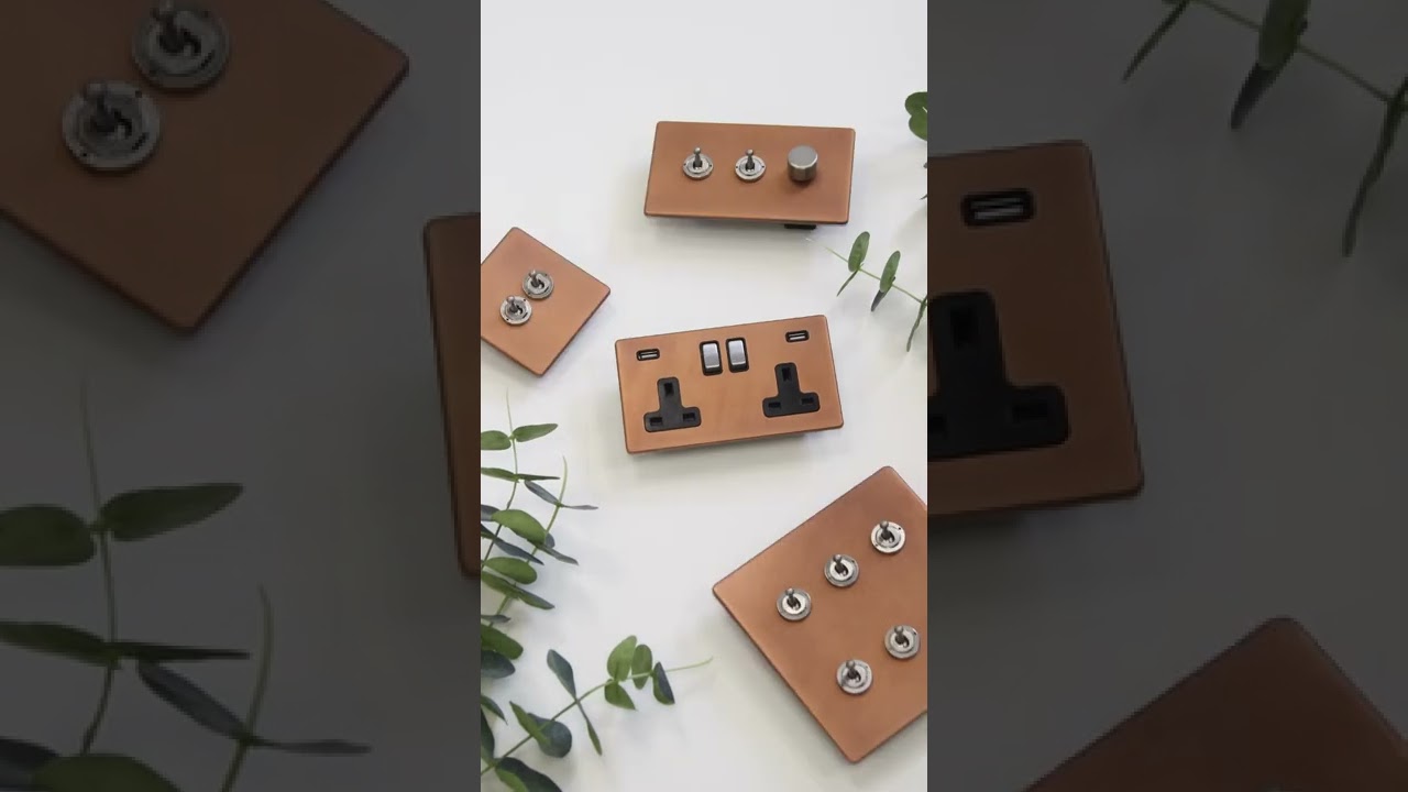 Antique Copper & Brushed Chrome Sockets & Switches - the Fusion Range at The Soho Lighting Company