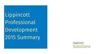 Lippincott Professional Development 2015 Summary