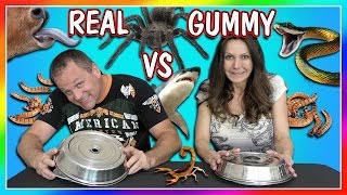 HORRIBLE REAL FOOD VS GUMMY FOOD CHALLENGE | PARENTS EDITION | We Are The Davises