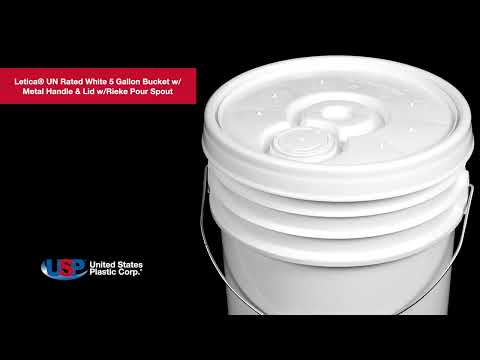 United States Plastic Buckets Tight Fitting Lids Storage 4 Gallon Pack of 10