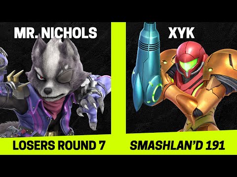 SmashLAN'd 191 Losers Round 7 - Mr. Nichols (Wolf) vs XYK (Samus) - SSBU Tournament