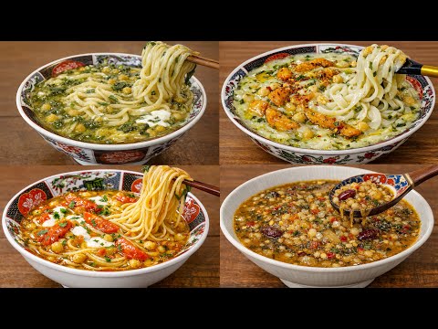 4 afghanische Nudelsuppen für kalte Tage ♨️🍲🍜 چهار آشِ افغانی برای روزهای سرد