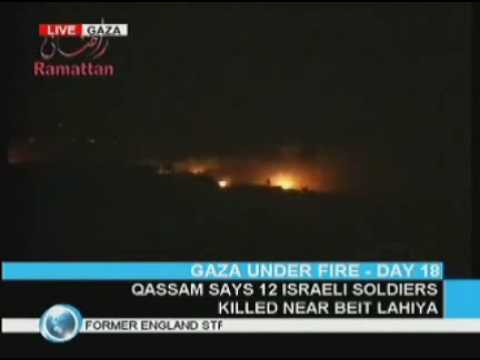 Phosphorous Bombing Night Time 18 Day Gaza Siege