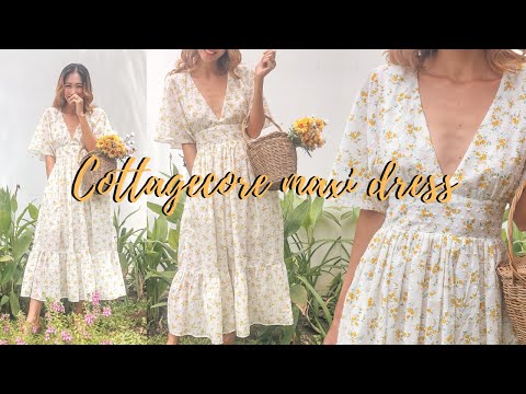 DIY Cottagecore Maxi dress | Butterfly sleeve, Deep...