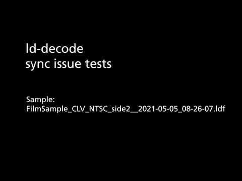 LD Decode - Non standard levels sync issue test