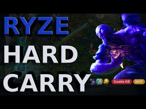 RANK 1 RYZE HARD CARRY CHALLENGER GAME (Ryze Vs Kat) - Trisend3