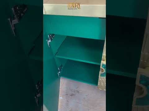 Talitha brass embossed 4 door credenza