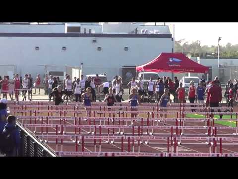 VarG 100mHH vs Rosary 3-6-14 - Los Alamitos Girls