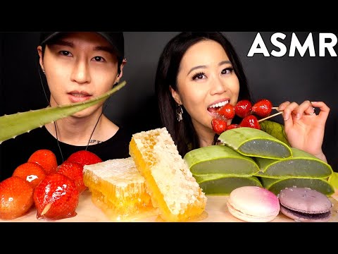 MOST POPULAR FOOD FOR ASMR with STEPHANIE SOO (Honeycomb, Aloe Vera, Tanghulu, Macarons)