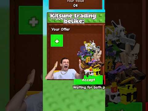 Kitsune trading in Grow a Garden belike: #growagarden #roblox