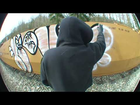 HANDSTYLES & THROWIES - BIG MILES - TRAIN Graffiti Video - RAW Audio - Stompdown Killaz