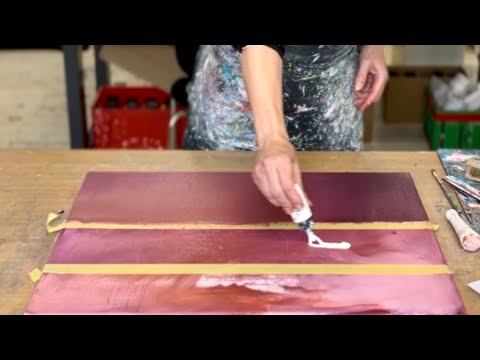 Abstrakte Acrylmatechniken  - Klebeband - Meditativ - Kreide Pigmente