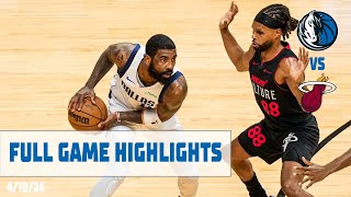 Kyrie Irving (25 points) Highlights vs. Miami Heat | 4/10/24
