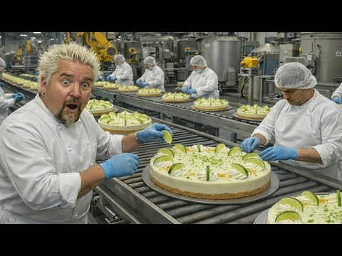 Inside the Key Lime Pie Factory: A Classic American Dessert by Guy Fieri (Full Process)