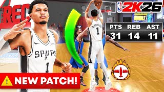 LIFE as a 7'4 WEMBY BUILD AFTER PATCH in RANDOM REC on NBA 2K26...