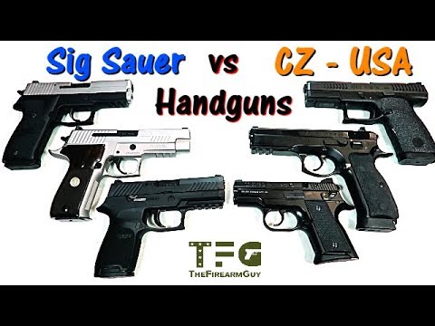 Sig Sauer vs CZ - USA  Handgun Showdown - TheFireArmGuy