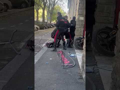 L'intervento delle forze dell'ordine