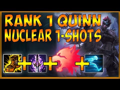 RANK 1 QUINN 2000+ MS FULL LETHALITY HIGH DAMAGE BUILD (BIG COMEBACK) - League of Legends