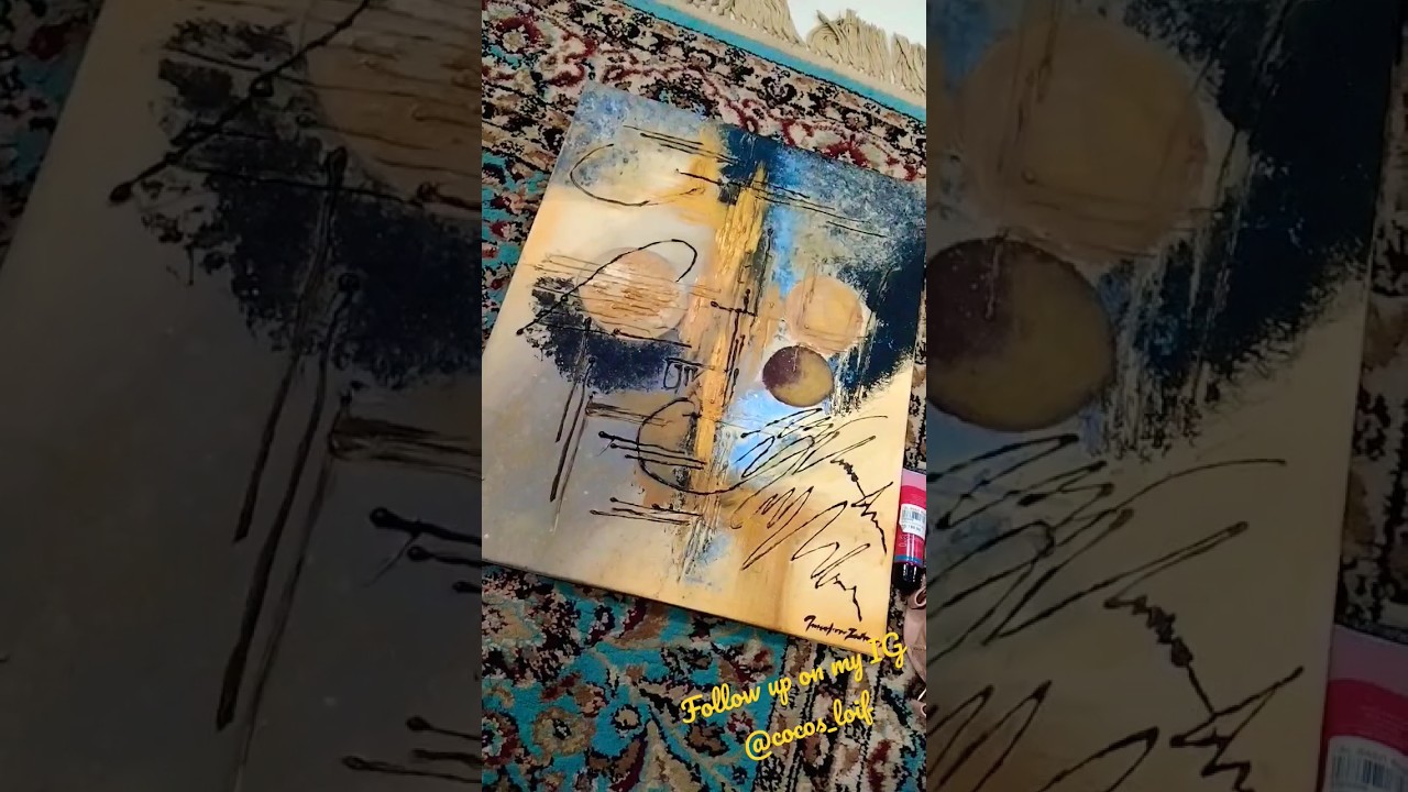 Acrylic Abstract Texture Painting for the very first time ✨✨ (Turned out amazing)