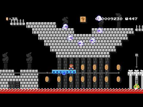 沈みゆく城 / Sinking Castle by ツキヨミズク 🍄 Super Mario Maker #ahu 😶 No Commentary