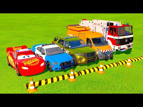 TRANSPORTING DODGE POLICE CARS, FIRE DEPARTMENT, AMBULANCE FS22 #7