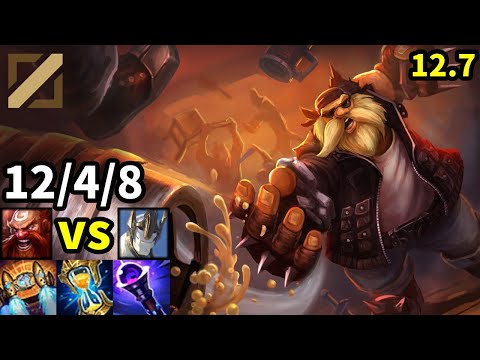 Gragas Mid vs Galio - KR Master | Patch 12.7