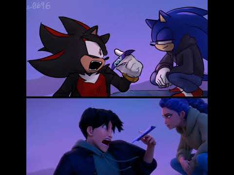 Deberían hacer los personajes así más bonitos Sonadow 🖤💙