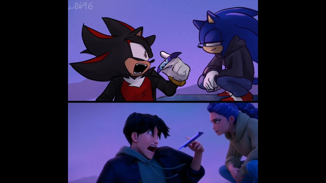 Deberían hacer los personajes así más bonitos Sonadow 🖤💙