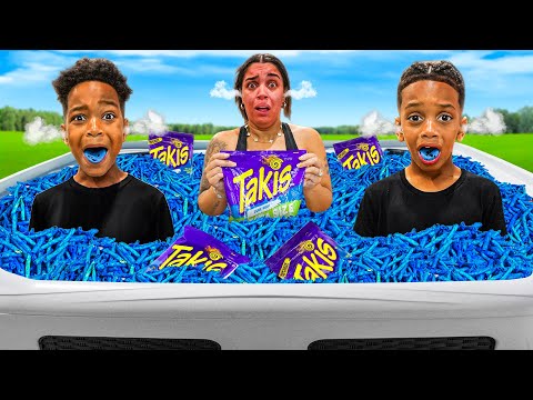 LAST TO STOP EATING SPICY FOOD IN THE HOT TUB WINS **BIG MISTAKE**