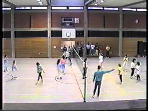 Geschwister Scholl Schule Mannheim Vogelstang Sportfest ca. 1987 1988 Volleyball Basketball