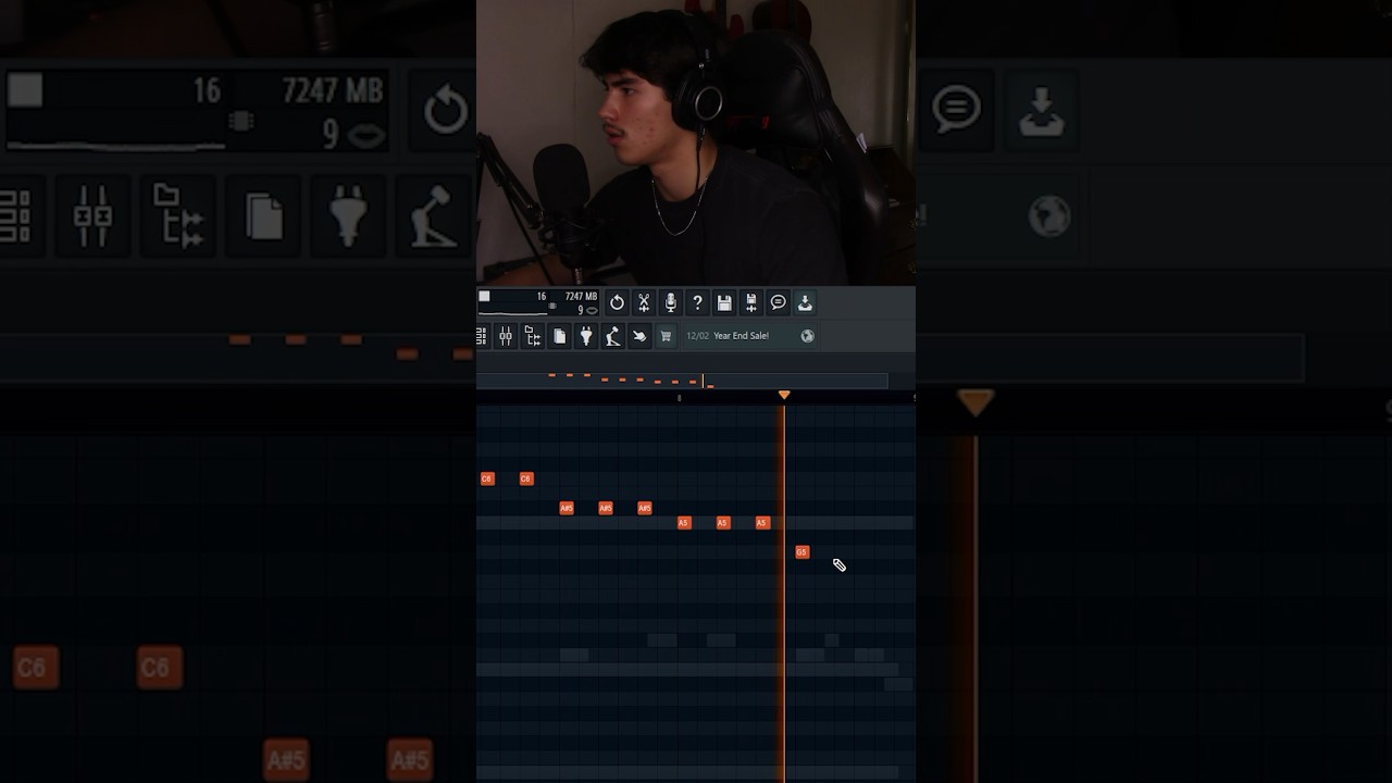 How to Make Snare Rolls like 808 Mafia #producer #beatmaker #flstudio