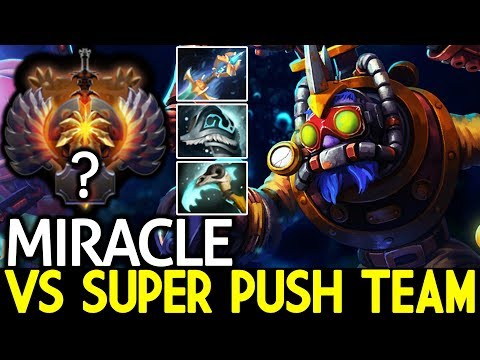 MIRACLE [Tinker] Epic Defense VS Super Push Team WTF Plays 7.22 Dota 2