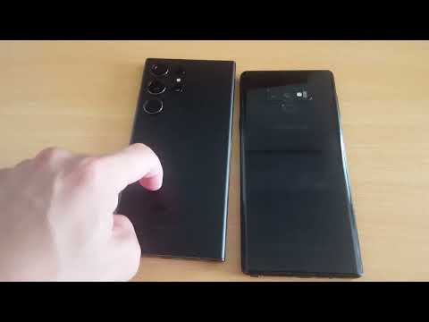Galaxy S23 Ultra and Note 9 exterior