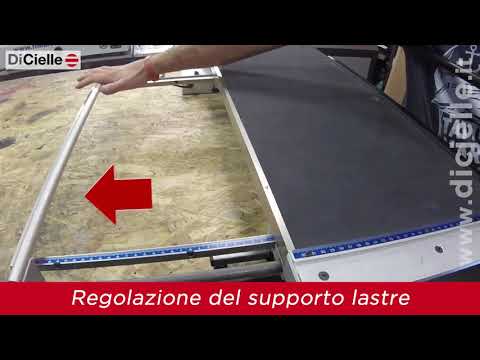 Taglierina VARGA: regolazione appoggio lastre