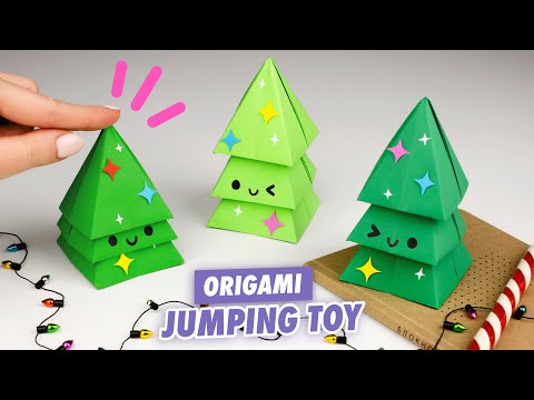 Оригами Елка из бумаги DIY Новый год Origami Paper Christmas tree