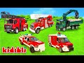 Toy Dump Truck On Fire Firefighter Trucks To The Rescue Educational Toys Video For Kids Kidibli