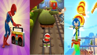 Sonic run vs Subway Surfers new vs Sprder man Gameplay hd   Kim 100