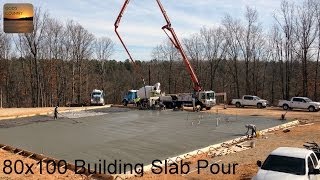 Pouring a 80 x 100 Metal Building Slab