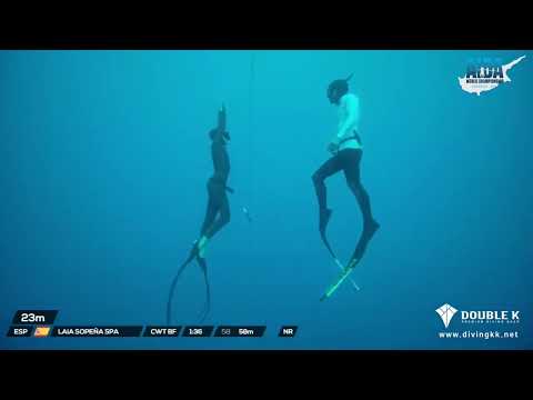 AIDA Depth World Championship Limassol 2021 #Day 1   CWTB Women (-58m NR SPAIN) - Laia Sopeña Spa