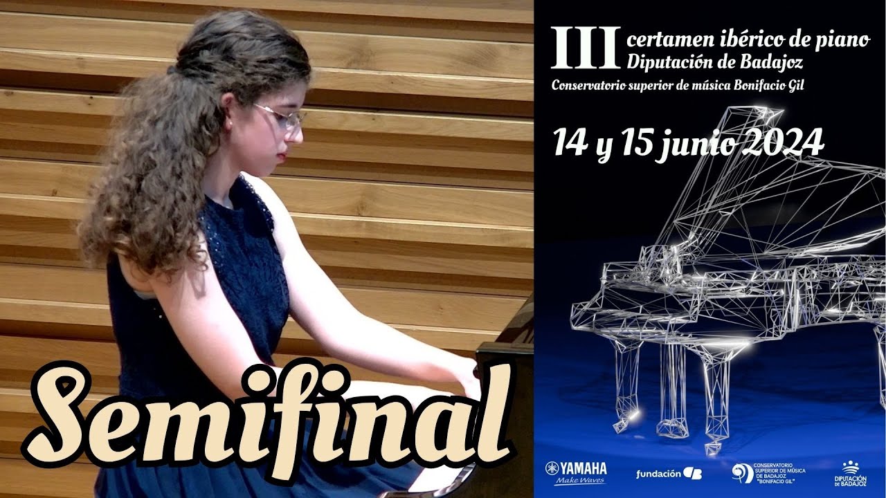 Carla Román. Semifinal del III certamen ibérico de piano Diputación de Badajoz