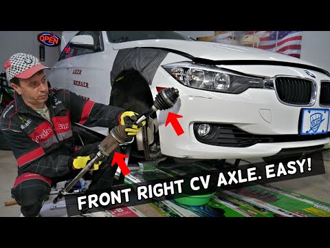 BMW F30 F31 FRONT PASSENGER CV AXLE SHAFT REPLACEMENT REMOVAL 316i 318i 320i 328i 330i 335i 340i 316