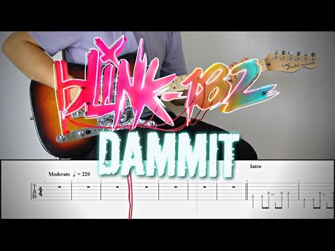 BLINK-182 -  DAMMIT | Guitar Cover Tutorial (FREE TAB)