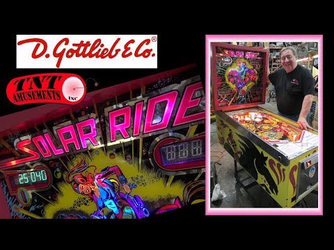 #1412 Gottlieb SOLAR RIDE Pinball Machine - Also F14 TOMCAT & STTNG -  TNT Amusements