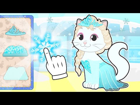 BABY PETS 🐱 Kira se disfraza de Elsa la Princesa de Hielo 👸 Dibujos animados educativos infantiles