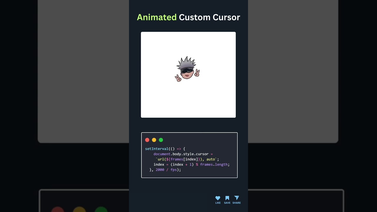 How to Make a Custom Animated Cursor | HTML CSS JS
