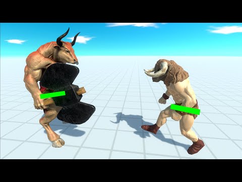 REMASTERED MINOTAUR vs EVERY UNIT WITH HP BAR - Animal Revolt Battle Simulator