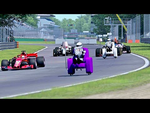 All F1 2018 Cars vs All Sofa Cars - Monza