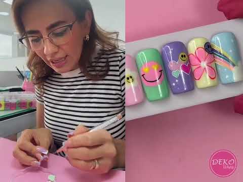 Decoración de uñas con pintura acrilica♥ Deko Uñas – Nail art