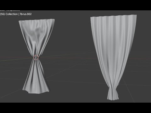 Blender Daily Tips and Tricks#82 | Modeling Curtains in blender 2.9 (EN.)